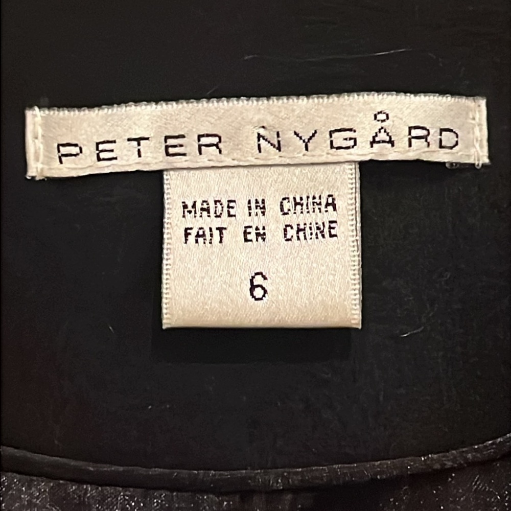Peter Nygard Quilted Black Leather Jacket Cropped Fitted Size 6 - Picture 5 of 15